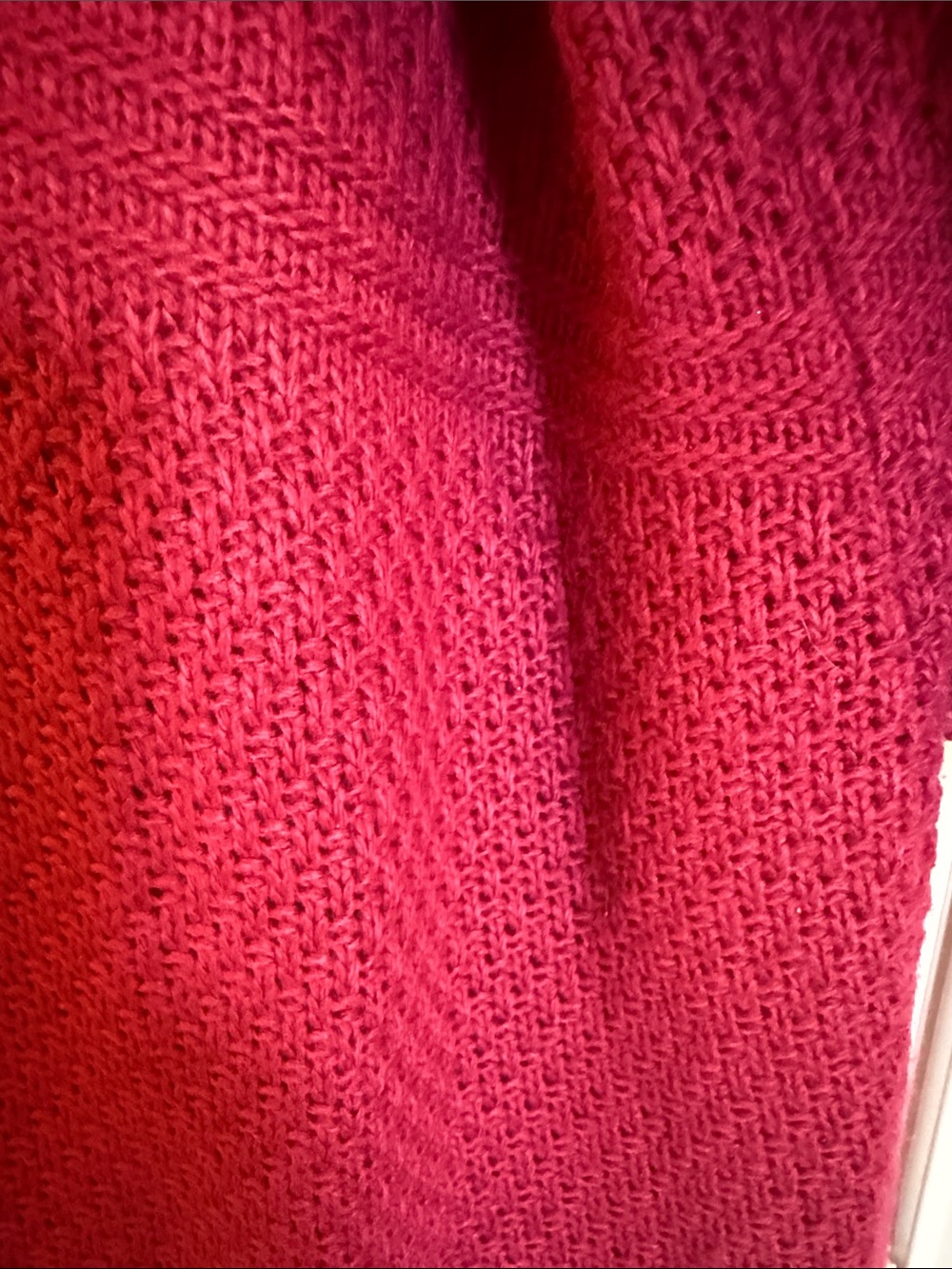 Liz & Me Raspberry Knit Button-Front Cardigan - Picture 3 of 5